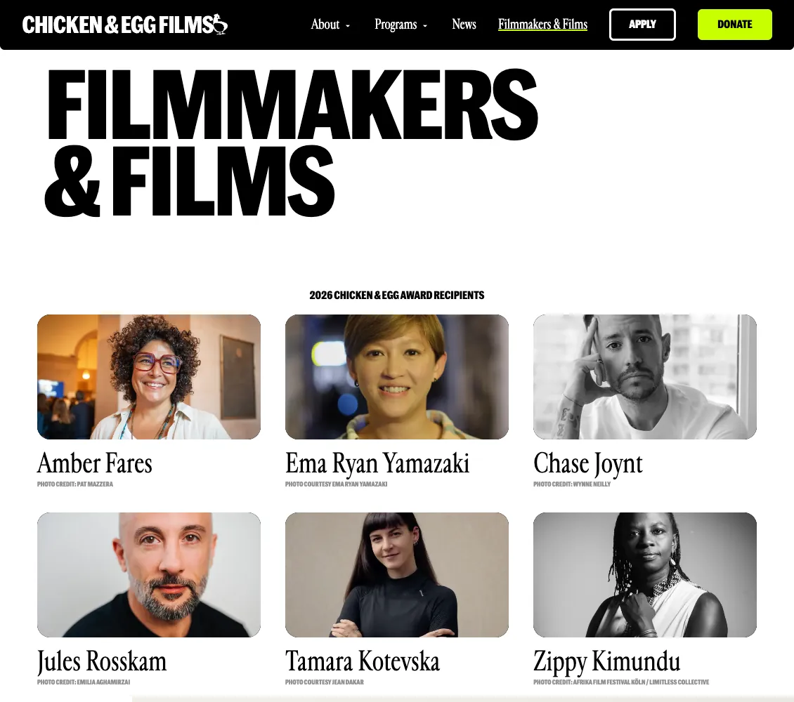 Chicken & Egg Films — screen capture