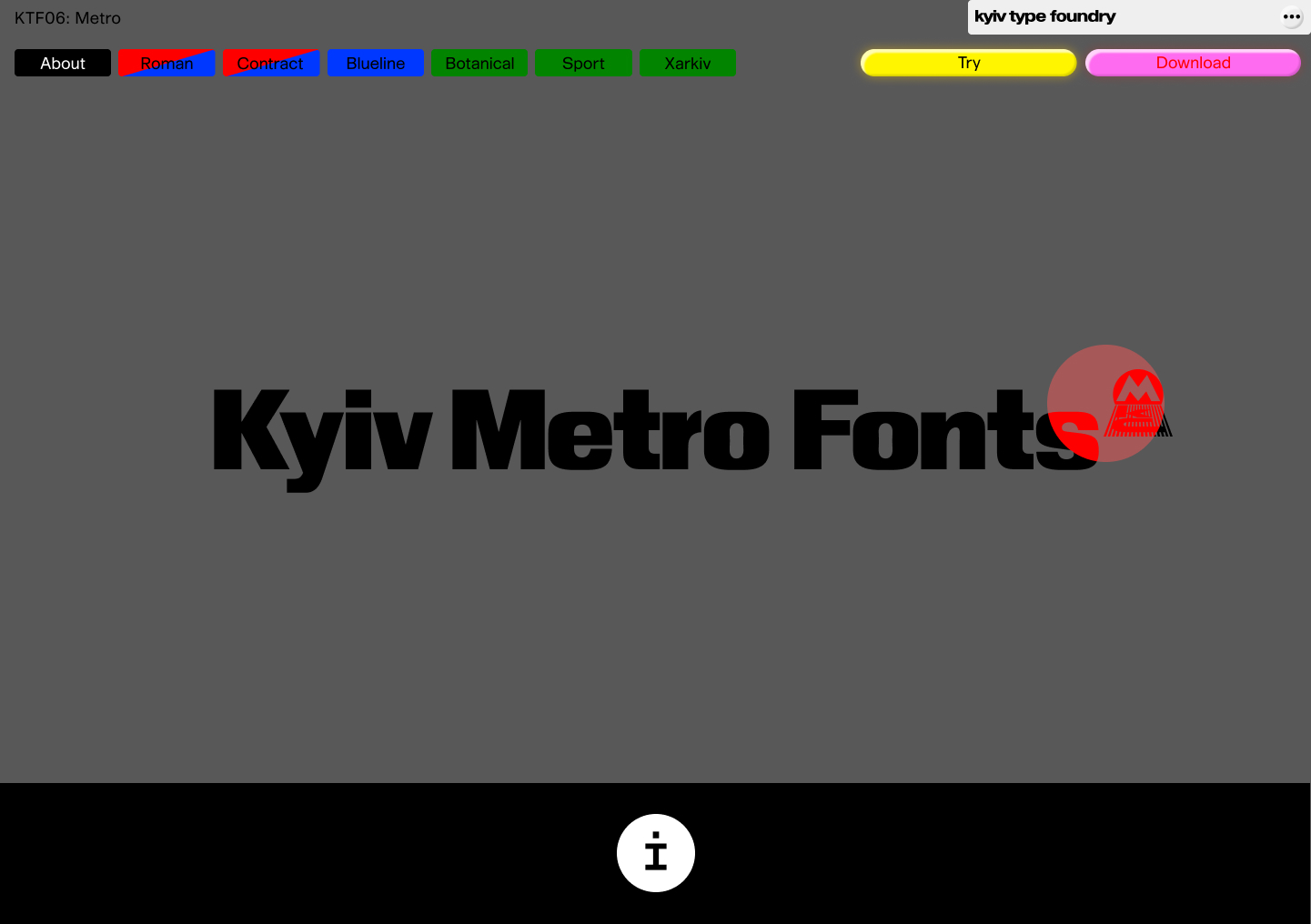 Kyiv Metro Fonts @ Kyiv Type Foundry